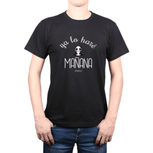 Polera Hombre Calambur 100% algodón Mensaje Divertido Estampado Ya Lo Haré Mañana