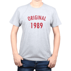 Diseña tu polera hombre 100% algodón Original personalizada con tu año de nacimiento