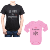 Conjunto Papá de una Princesa Princesa de Papá Calambur 100% algodón Polera y Body