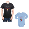 Conjunto Maestro de la Parrilla Papá y Hijo Calambur 100% algodón Polera y Body