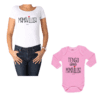 Conjunto Mamávillosa Mamá y Bebé Calambur 100% algodón Polera y Body