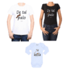 Conjunto Tal Palo Tal Astilla Papá, Mamá y Bebé Calambur 100% algodón Poleras y Body