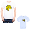 Conjunto Pizza Papá y Bebé Calambur 100% algodón Polera y Body
