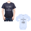 Conjunto Príncipe Papá y Bebé Calambur 100% algodón Polera y Body