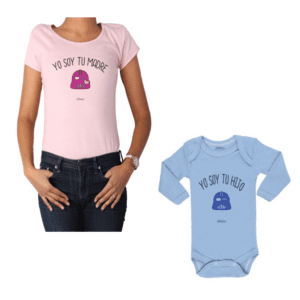 Conjunto Star Wars Mamá y Hijo Calambur 100% algodón Polera y Body
