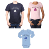 Conjunto Star Wars Papá, Mamá y Hijo Calambur 100% algodón Poleras y Body