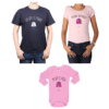 Conjunto Star Wars Papá, Mamá y Hija Calambur 100% algodón Poleras y Body