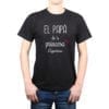 Polera Hombre Calambur 100% algodón diseño El Papá de una Princesa + Nombre negro