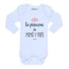 Body Pilucho Bebé Calambur 100% algodón diseño La Princesa de Mamá y Papá blanco