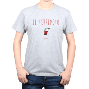 Polera Hombre Calambur 100% algodón diseño El Terremoto Gris