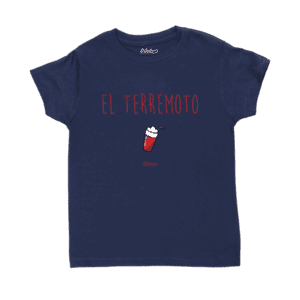 Polera Niño Calambur 100% algodón diseño El Terremoto Azul