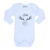 Body Pilucho Bebé Calambur 100% algodón diseño Bebé Noel blanco