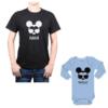 Conjunto Mickey Papá y Hijo Calambur 100% algodón Polera y Body