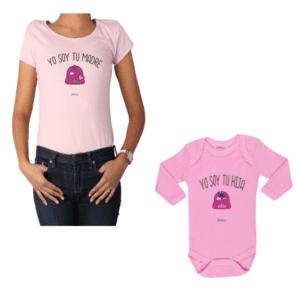 Conjunto Star Wars Mamá y Hija Calambur 100% algodón Polera y Body