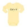 Body Pilucho Bebé Calambur 100% algodón diseño CTRL+V amarillo