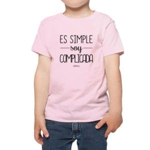 Calambur 100% algodón diseño es simple soy complicada rosado