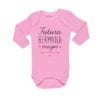 Body Pilucho Bebé Calambur 100% algodón diseño futura hermana mayor rosado