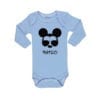 Body Pilucho Bebé Calambur 100% algodón diseño Mickey celeste