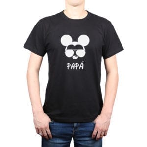 Polera Hombre Calambur 100% algodón diseño Mickey negro