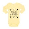 Body Pilucho Bebé Calambur 100% algodón diseño Papá Puedes Hacerlo amarillo