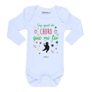 Body Pilucho Bebé Calambur 100% algodón diseño soy igual de choro que mi tío blanco