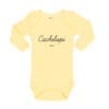 Body Pilucho Bebé Calambur 100% algodón diseño Cachilupi amarillo