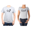 Conjunto Pareja Hombre Mujer 100% algodón Calambur diseño Rey Reina