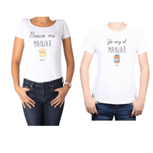 Conjunto Pareja Hombre Mujer 100% algodón Calambur diseño Manjar