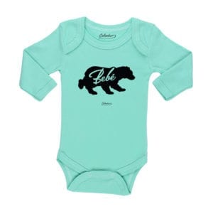 Body Bebé Calambur 100% algodón diseño Oso verde
