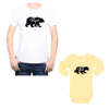 Conjunto Papá Bebé 100% algodón Calambur diseño Oso