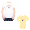 Conjunto Papá Bebé 100% algodón Calambur diseño Jugador 1 Jugador 2