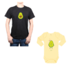 Conjunto familiar Papá Bebé 100% algodón Calambur diseño Palta