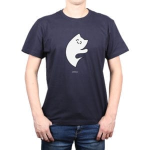 Polera Hombre Calambur 100% algodón diseño Yin Yang azul marino