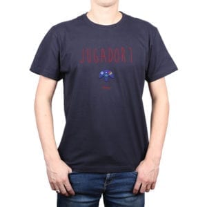 Polera hombre Calambur 100% algodón diseño Jugador 1 azul marino