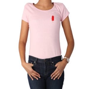 Polera Mujer Calambur 100% algodón diseño Ketchup rosado