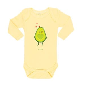 Body bebé Calambur 100% algodón diseño Palta amarillo