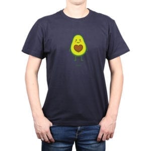 Polera Hombre Calambur 100% algodón diseño Palta azul marino