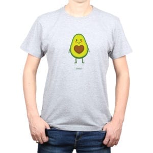 Polera Hombre Calambur 100% algodón diseño Palta gris