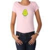 Polera Mujer Calambur 100% algodón diseño Palta vacia rosado