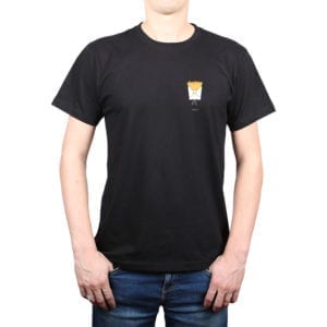 Polera hombre Calambur 100% algodón diseño Papas negro