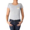 Polera mujer Calambur 100% algodón diseño Papas gris