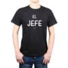 Polera Hombre Calambur 100% algodón diseño El Jefe negro