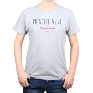 Polera Hombre Calambur 100% algodón diseño Príncipe Azul gris