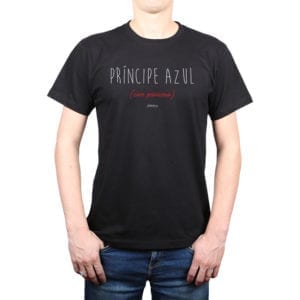 Polera Hombre Calambur 100% algodón diseño Príncipe Azul negro