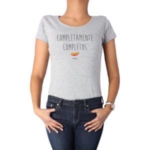 Polera Mujer Calambur 100% algodón diseño Completamente Completos gris