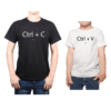 Conjunto Papá Niño Poleras 100% algodón Calambur diseño CTRL C CTRL V