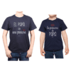 Conjunto Papá Niño Poleras 100% algodón Calambur diseño Princesa de Papá