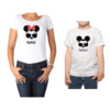 Conjunto Mamá Niño Poleras 100% algodón Calambur diseño Minnie Mickey
