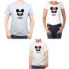 Conjunto Papá Mamá Niño Poleras 100% algodón Calambur diseño Mickey Minnie