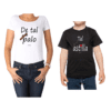 Conjunto Mamá Niño Poleras 100% algodón Calambur diseño Tal Palo Tal Astilla